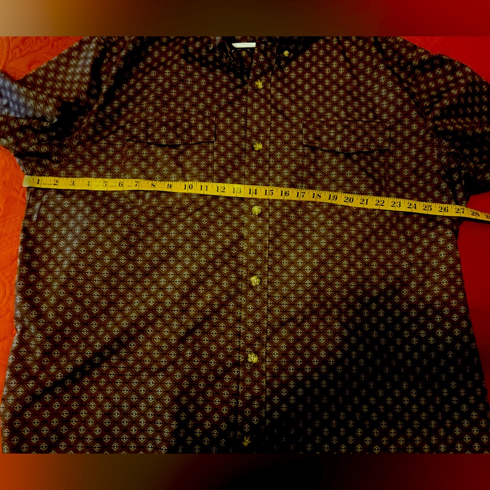 🛍️3 For $10🛍️ Duluth Trading Co Men's Rusty Burgundy Relaxed Fit Shirt, 2XL - Picture 4 of 9